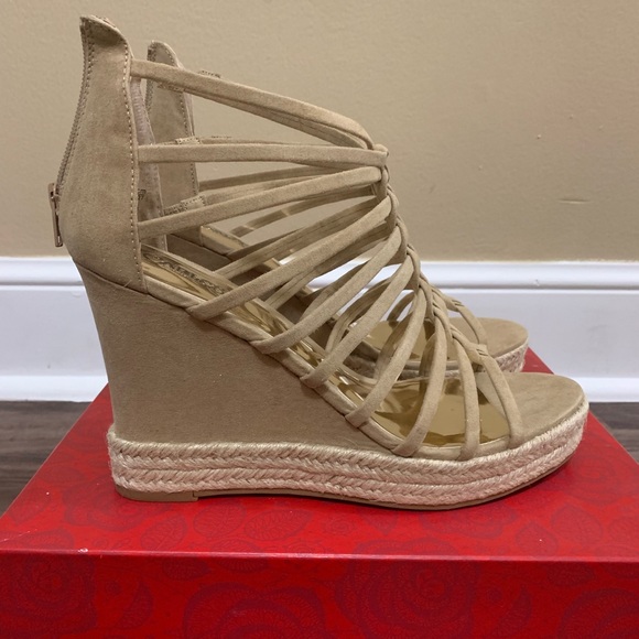 Carlos Camilla Tan Platform Wedge Sandals Size 10 Sandal Wedges - Picture 8 of 12